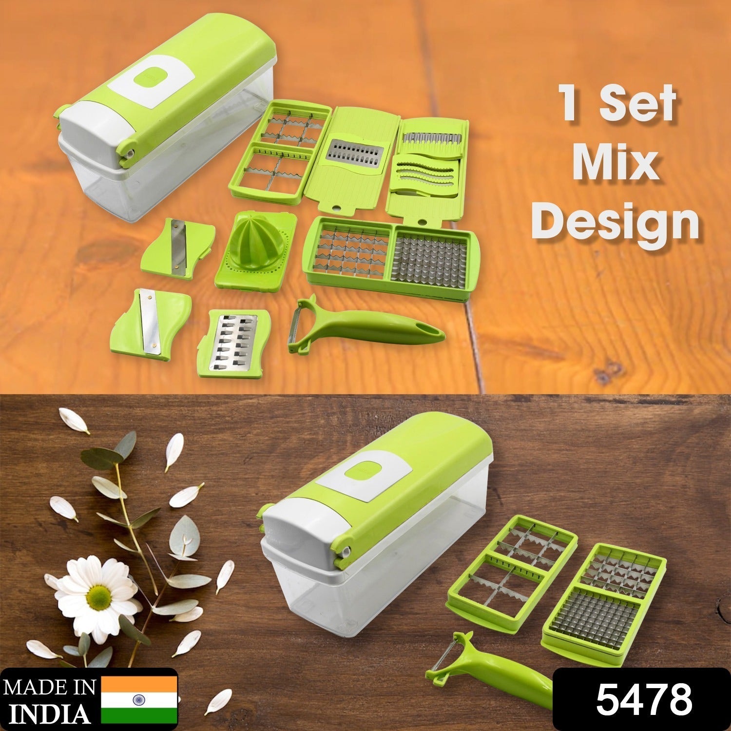 5478 Vegetable Multifunctional Chopper & Adjustable Slicer with Storage Container, Household Kitchen for Cutter, Grater, Peeler, Chipser, Chopper 5478 Vegetable Multifunctional Chopper & Adjustable Slicer with Storage Container, Household Kitchen for Cutter, Grater, Peeler, Chipser, Chopper